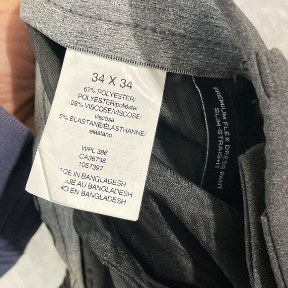 Haggar Men's Gray Dress Pants - Picture 6 of 8